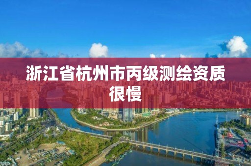 浙江省杭州市丙級測繪資質很慢