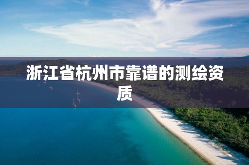 浙江省杭州市靠譜的測繪資質