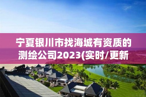 寧夏銀川市找海城有資質的測繪公司2023(實時/更新中)