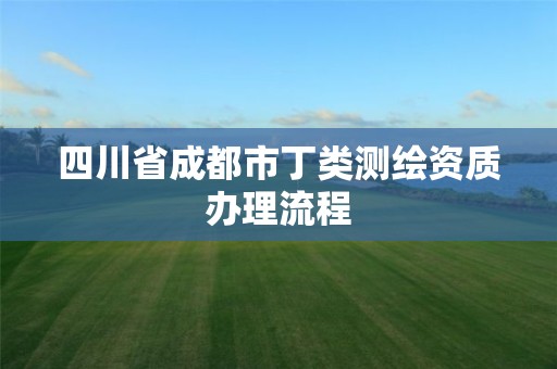 四川省成都市丁類測繪資質(zhì)辦理流程