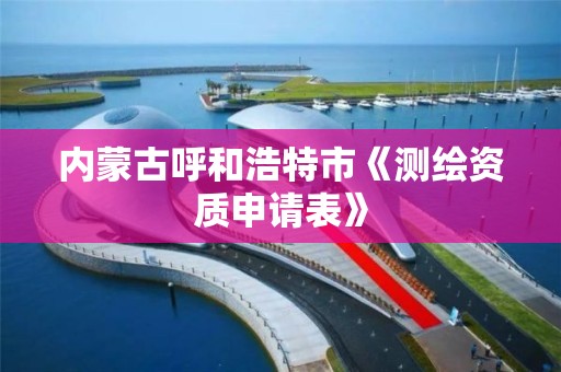 內蒙古呼和浩特市《測繪資質申請表》