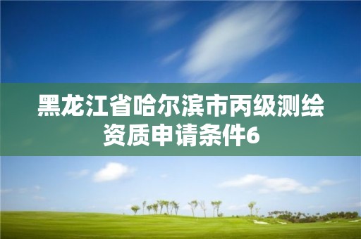 黑龍江省哈爾濱市丙級測繪資質申請條件6