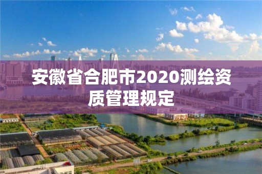 安徽省合肥市2020測繪資質管理規定