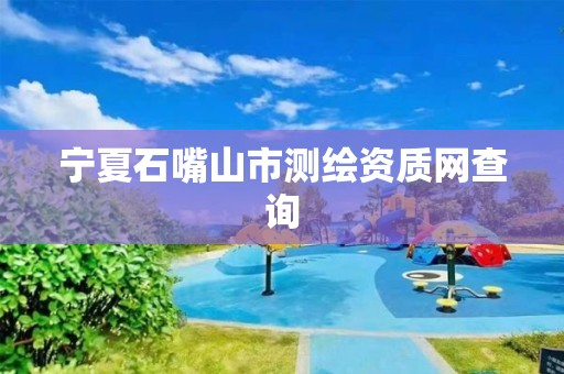 寧夏石嘴山市測繪資質網查詢