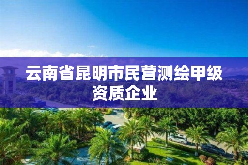 云南省昆明市民營測繪甲級資質企業