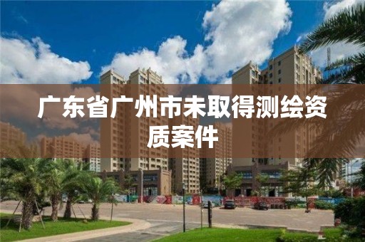 廣東省廣州市未取得測繪資質(zhì)案件