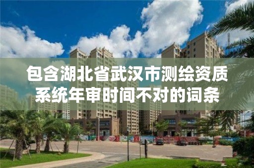 包含湖北省武漢市測繪資質系統年審時間不對的詞條