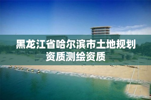 黑龍江省哈爾濱市土地規劃資質測繪資質