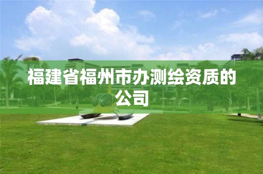 福建省福州市辦測繪資質的公司