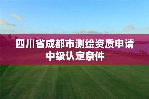 四川省成都市測繪資質申請中級認定條件