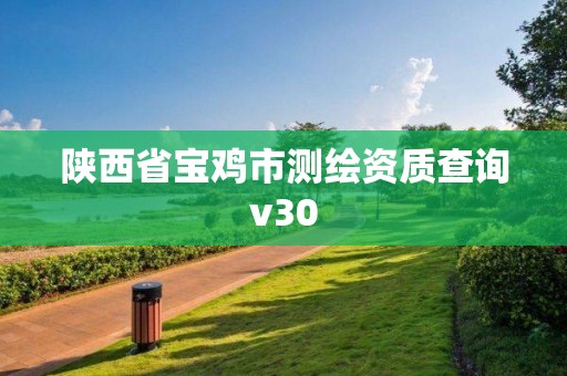 陜西省寶雞市測繪資質查詢v30