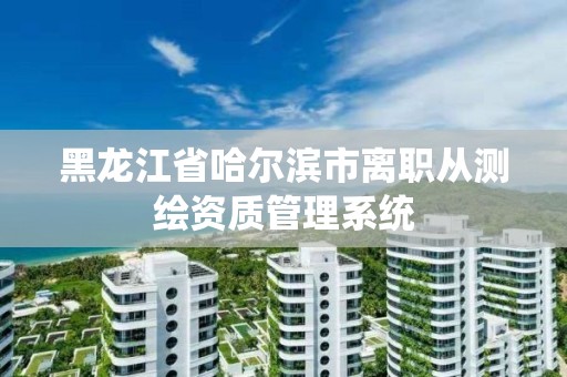 黑龍江省哈爾濱市離職從測繪資質管理系統