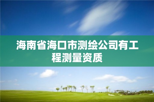 海南省海口市測繪公司有工程測量資質(zhì)