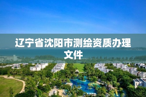 遼寧省沈陽市測繪資質(zhì)辦理文件