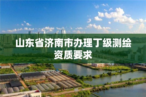 山東省濟(jì)南市辦理丁級測繪資質(zhì)要求