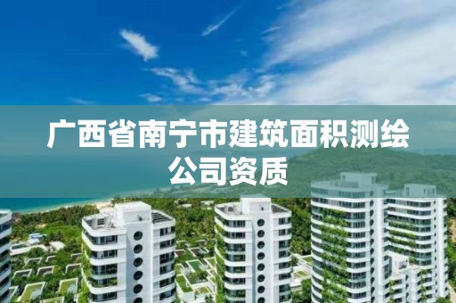 廣西省南寧市建筑面積測繪公司資質