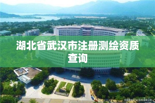 湖北省武漢市注冊測繪資質(zhì)查詢