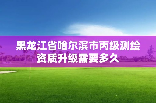 黑龍江省哈爾濱市丙級測繪資質升級需要多久