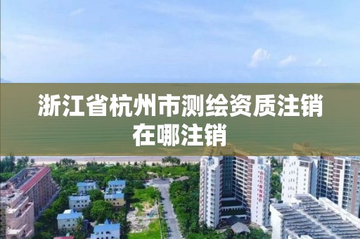 浙江省杭州市測繪資質注銷在哪注銷