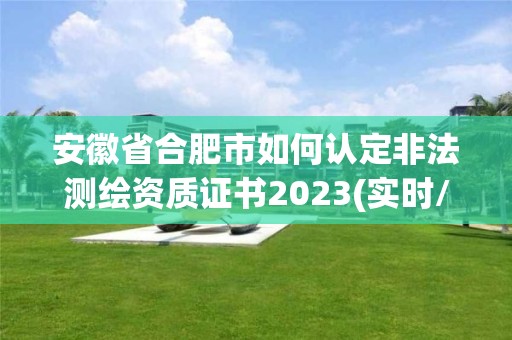 安徽省合肥市如何認(rèn)定非法測(cè)繪資質(zhì)證書2023(實(shí)時(shí)/更新中)