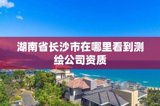 湖南省長沙市在哪里看到測繪公司資質