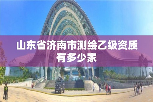 山東省濟南市測繪乙級資質有多少家