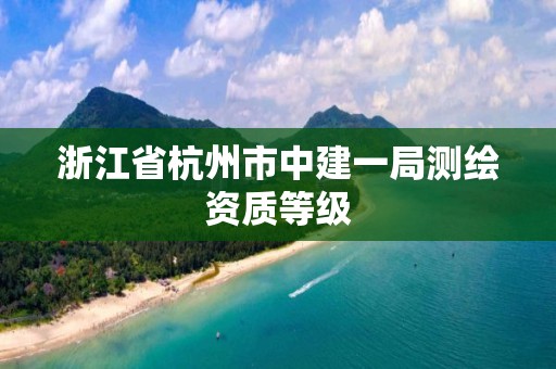 浙江省杭州市中建一局測繪資質等級