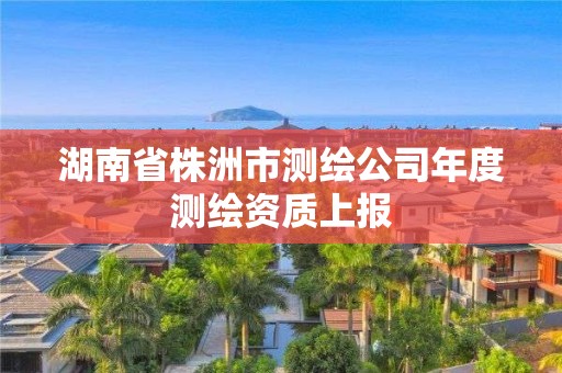 湖南省株洲市測繪公司年度測繪資質上報