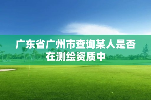 廣東省廣州市查詢某人是否在測繪資質中