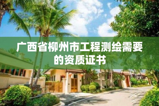 廣西省柳州市工程測繪需要的資質證書