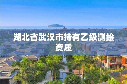 湖北省武漢市持有乙級測繪資質