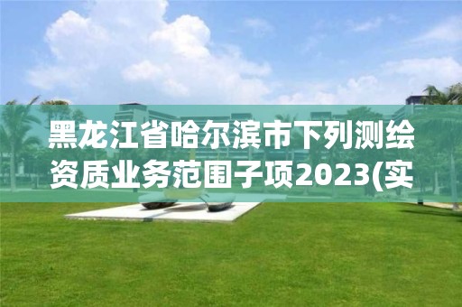 黑龍江省哈爾濱市下列測繪資質業務范圍子項2023(實時/更新中)