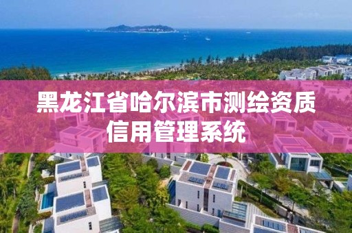 黑龍江省哈爾濱市測繪資質信用管理系統