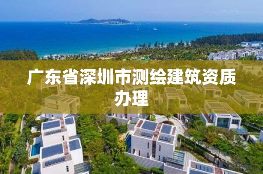 廣東省深圳市測繪建筑資質辦理