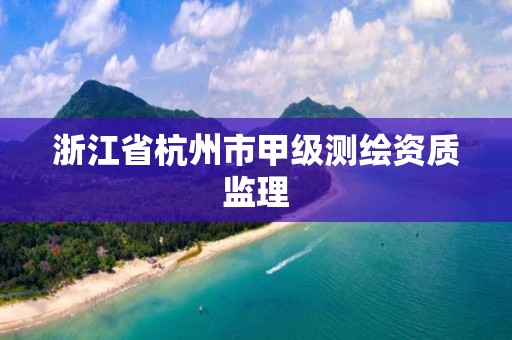 浙江省杭州市甲級測繪資質監理