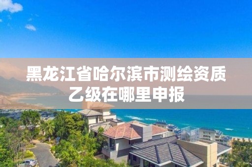 黑龍江省哈爾濱市測繪資質乙級在哪里申報