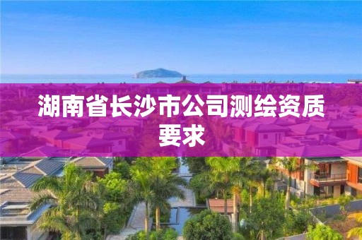 湖南省長沙市公司測繪資質要求