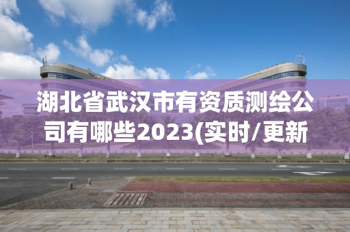 湖北省武漢市有資質測繪公司有哪些2023(實時/更新中)