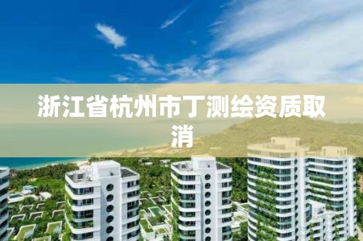 浙江省杭州市丁測繪資質(zhì)取消