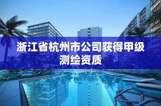 浙江省杭州市公司獲得甲級測繪資質