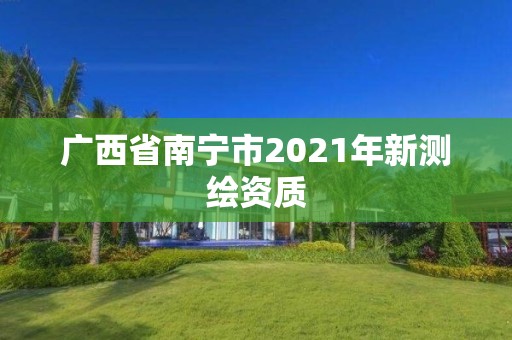 廣西省南寧市2021年新測繪資質