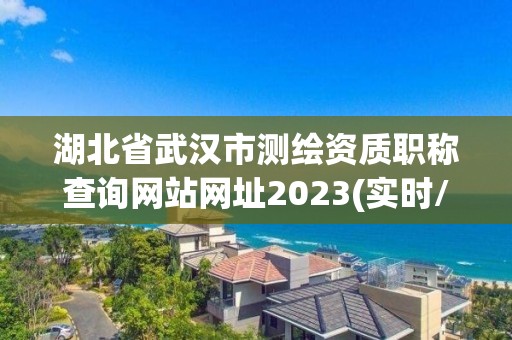 湖北省武漢市測繪資質(zhì)職稱查詢網(wǎng)站網(wǎng)址2023(實時/更新中)