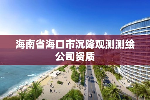 海南省海口市沉降觀測測繪公司資質