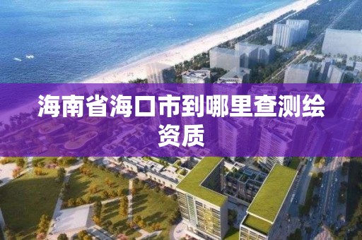 海南省海口市到哪里查測繪資質