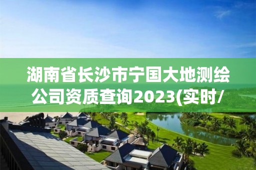 湖南省長沙市寧國大地測繪公司資質查詢2023(實時/更新中)