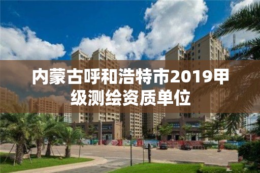 內蒙古呼和浩特市2019甲級測繪資質單位