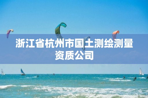 浙江省杭州市國土測繪測量資質公司