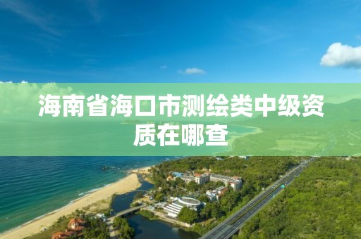 海南省海口市測繪類中級資質在哪查