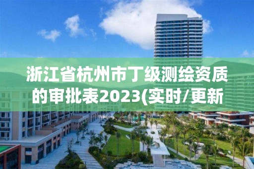 浙江省杭州市丁級測繪資質的審批表2023(實時/更新中)