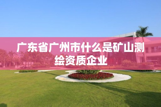 廣東省廣州市什么是礦山測繪資質企業